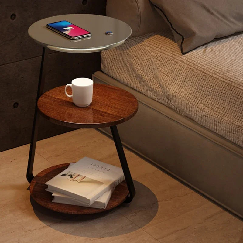 Lampada da Terra con Tavolo Integrato – Design Moderno e Funzionalità Unica