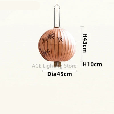 Lampada Lanterna in Tessuto Asiatico - Eleganza Retrò per Ogni Ambiente