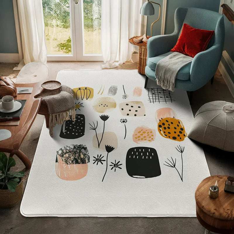 Tappeto Grande con Arte Geometrica Astratta - Eleganza e Raffinatezza per Ogni Ambiente