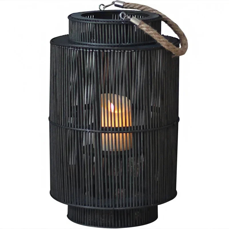 Lampada a Vento Intrecciata a Mano - Design Giapponese Retro per un'Atmosfera Zen