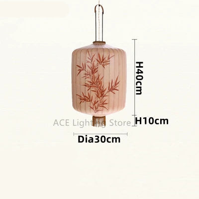 Lampada Lanterna in Tessuto Asiatico - Eleganza Retrò per Ogni Ambiente