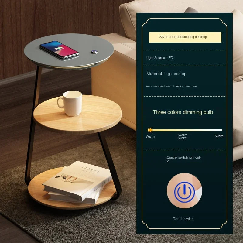Lampada da Terra con Tavolo Integrato – Design Moderno e Funzionalità Unica