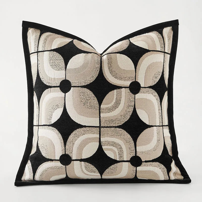 Fodera Cuscino Geometrica Jacquard – L'Equilibrio Perfetto tra Eleganza e Comfort