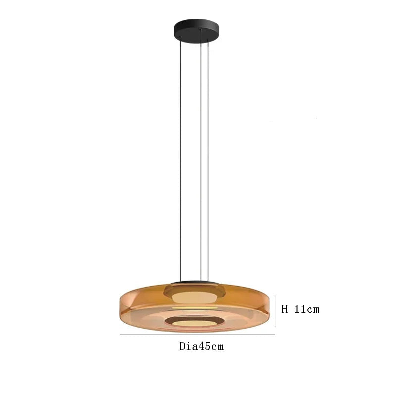 Lampadario Minimalista Italiano in Vetro - Design Moderno per Bar e Ristoranti