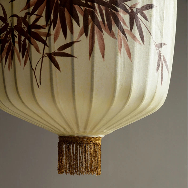 Lampada Lanterna in Tessuto Asiatico - Eleganza Retrò per Ogni Ambiente