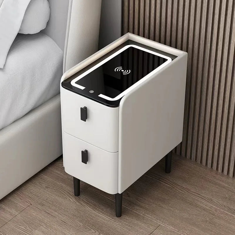 Comodino Intelligente Nordico - Eleganza e Funzionalità per la Tua Camera da Letto