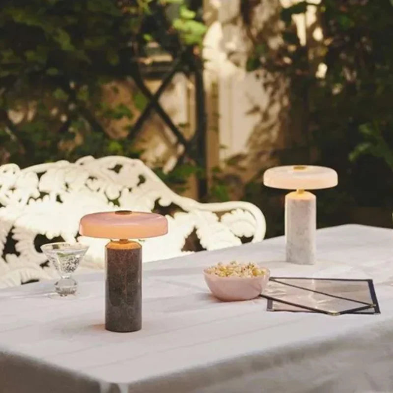 Lampada da Tavolo Danese in Marmo