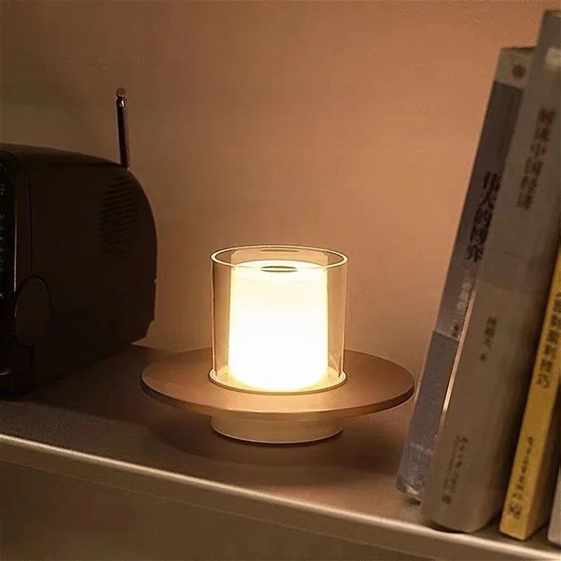 Lampada da Notte Dimmerabile con Sensore a Infrarossi - Atmosfera Romantica a Lume di Candela