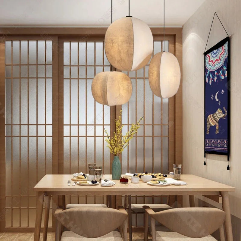 Lampadario a Vento Silenzioso in Stile Giapponese Zen - Design Creativo per un'Atmosfera Rilassante