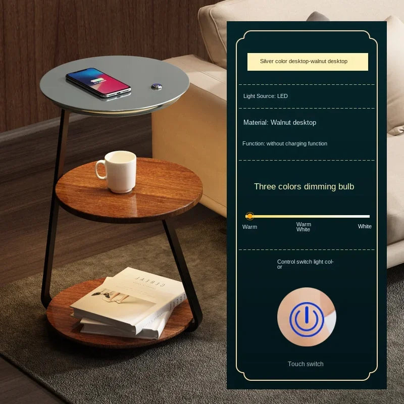 Lampada da Terra con Tavolo Integrato – Design Moderno e Funzionalità Unica
