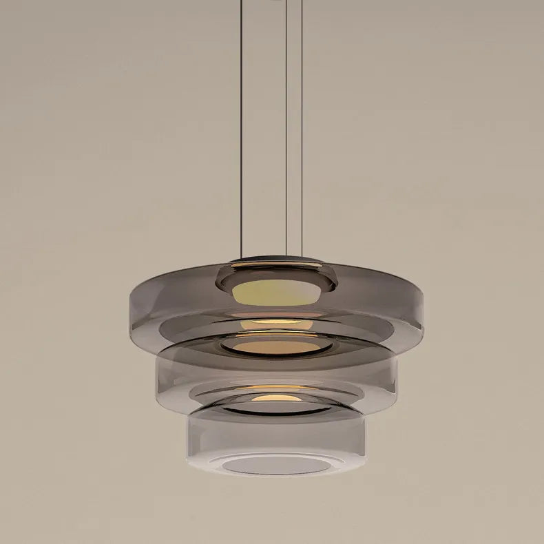 Lampadario Minimalista Italiano in Vetro - Design Moderno per Bar e Ristoranti