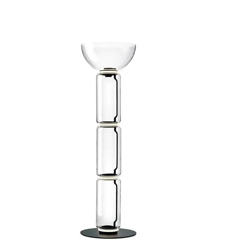 Lampada da Terra in Vetro di Design Italiano – Eleganza senza Tempo per la Tua Casa