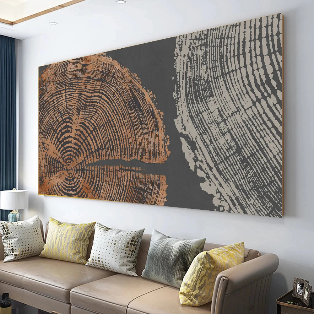 Poster Minimalista Anelli per Albero - Eleganza e Raffinatezza per Ogni Ambiente