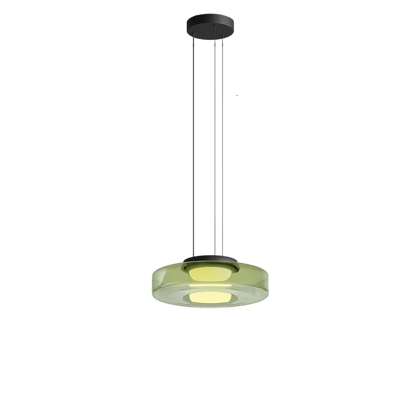 Lampadario Minimalista Italiano in Vetro - Design Moderno per Bar e Ristoranti