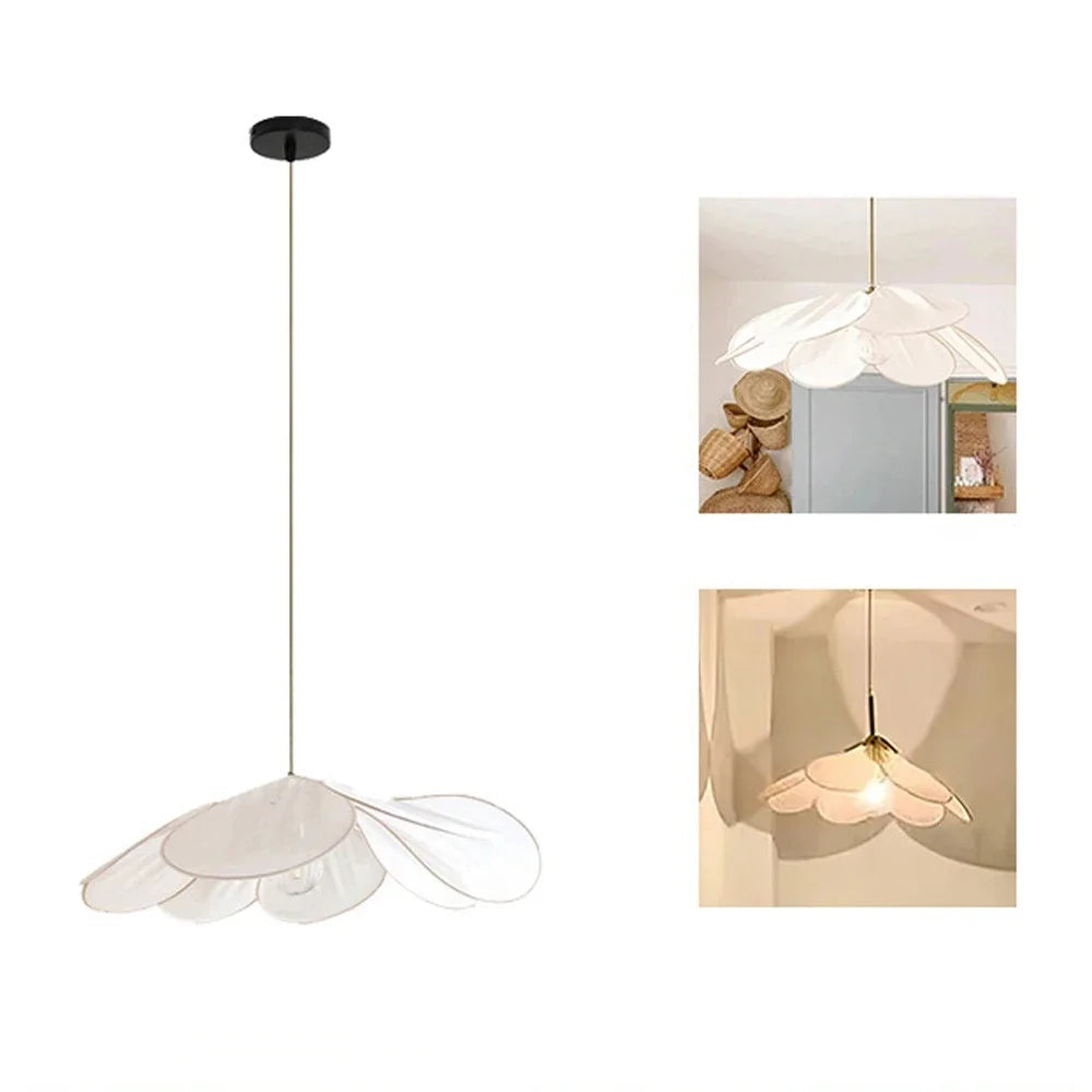 Lampadario a Fiori in Tessuto Artistico – Colore e Eleganza per i Tuoi Spazi