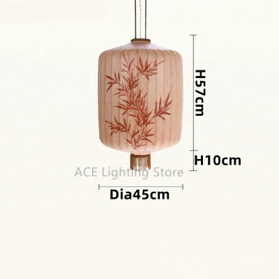 Lampada Lanterna in Tessuto Asiatico - Eleganza Retrò per Ogni Ambiente