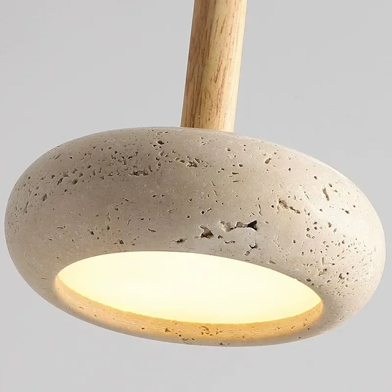 Lampada a Sospensione Wabi-Sabi in Travertino – Design Moderno e Naturale