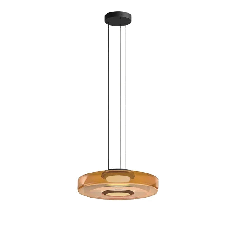Lampadario Minimalista Italiano in Vetro - Design Moderno per Bar e Ristoranti