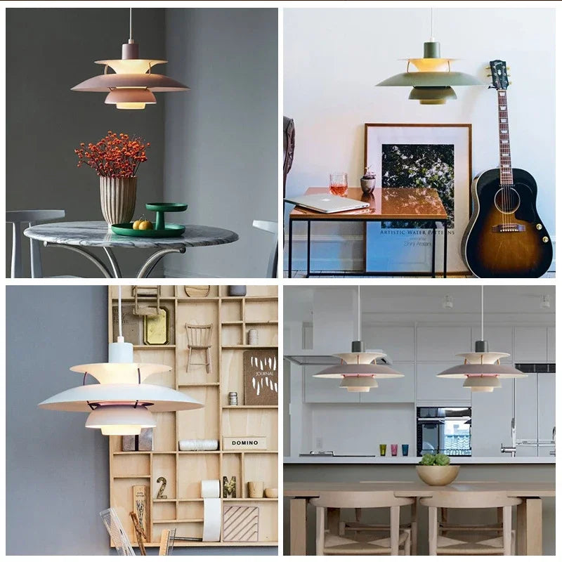 Fascino Danese con Lampadario a Sospensione Colorato