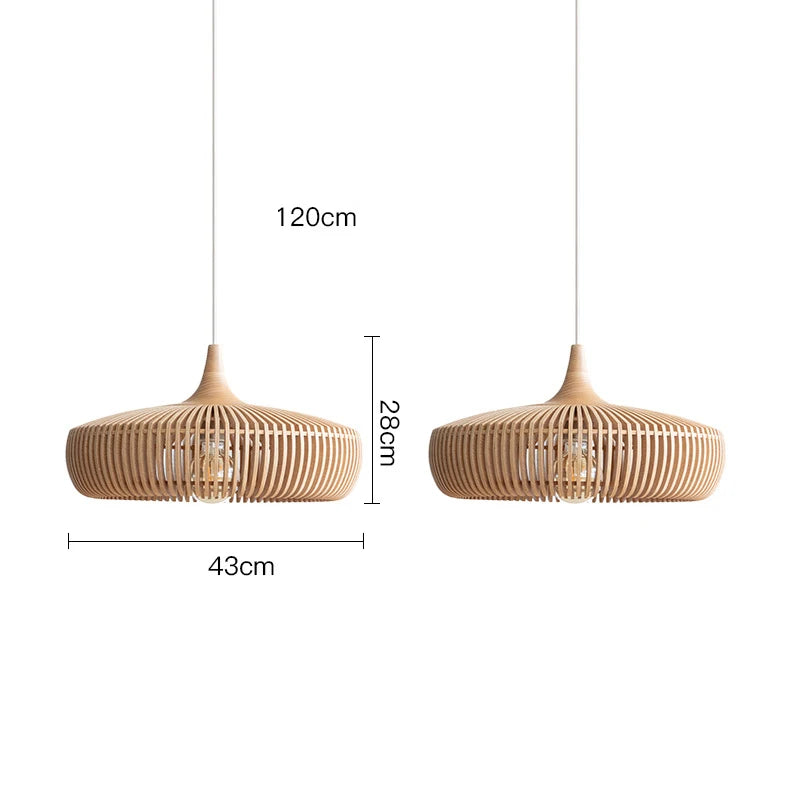 Lampada a Sospensione Clava Dine Log – Design Naturale e Atmosfera Accogliente