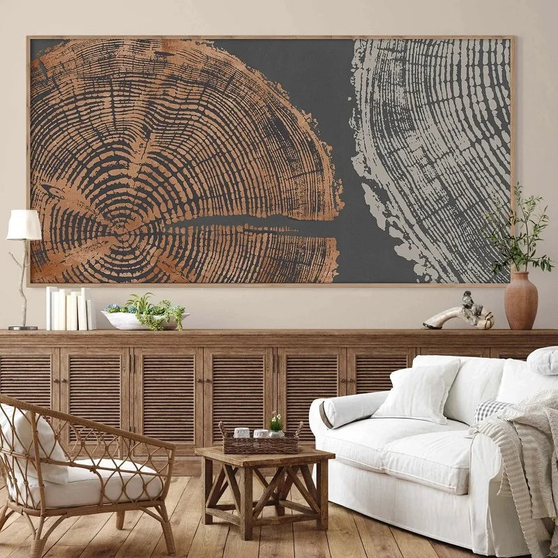 Poster Minimalista Anelli per Albero - Eleganza e Raffinatezza per Ogni Ambiente