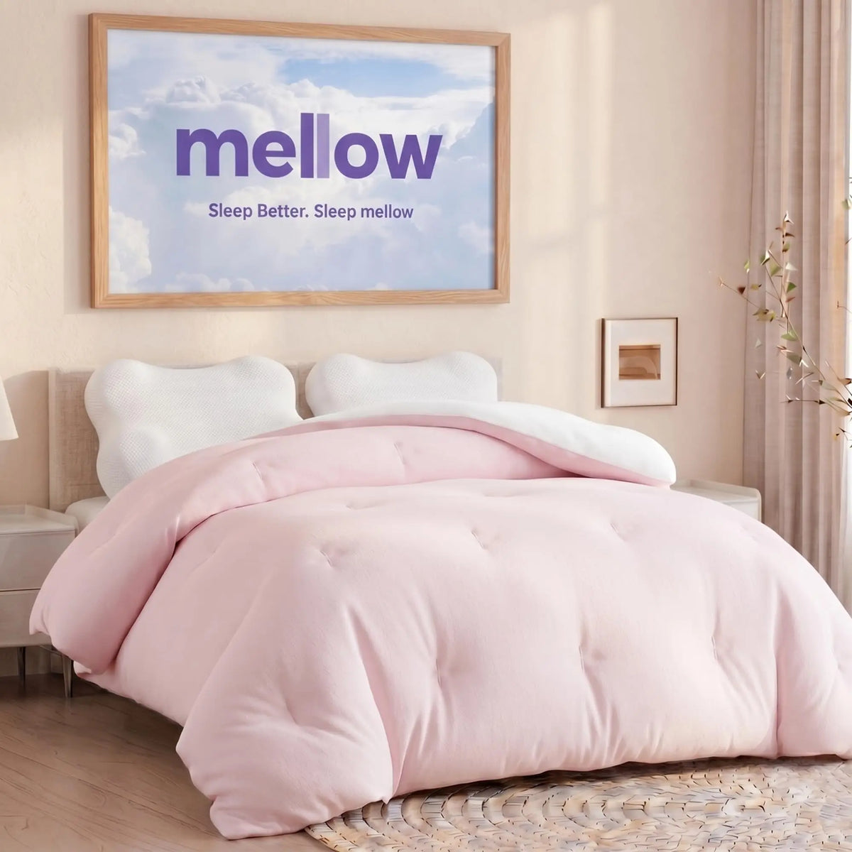 Marshmellow Comforter, Oeko-TEX Fabric (Gray, King/Cali King)