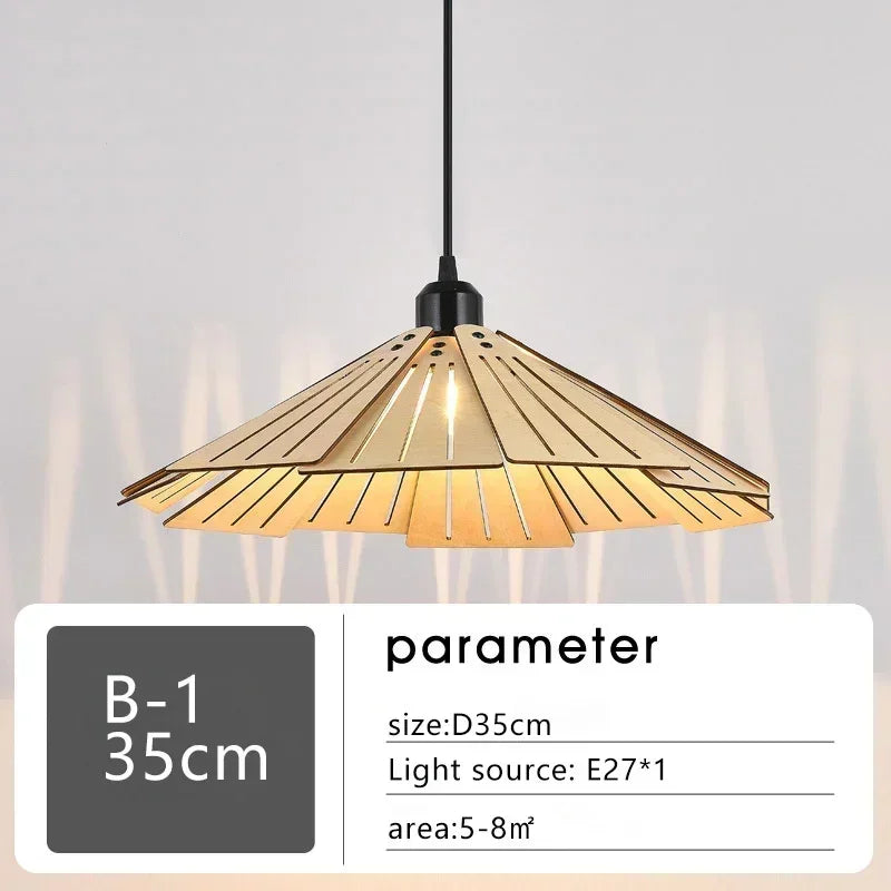 Lampada a Sospensione Retrò in Legno - Eleganza e Stile per Ogni Ambiente