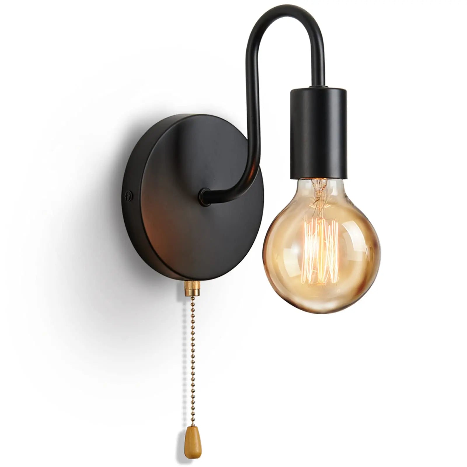 Lampada da Parete Industriale Nordica - Design in Ferro Nero per Interni Moderni