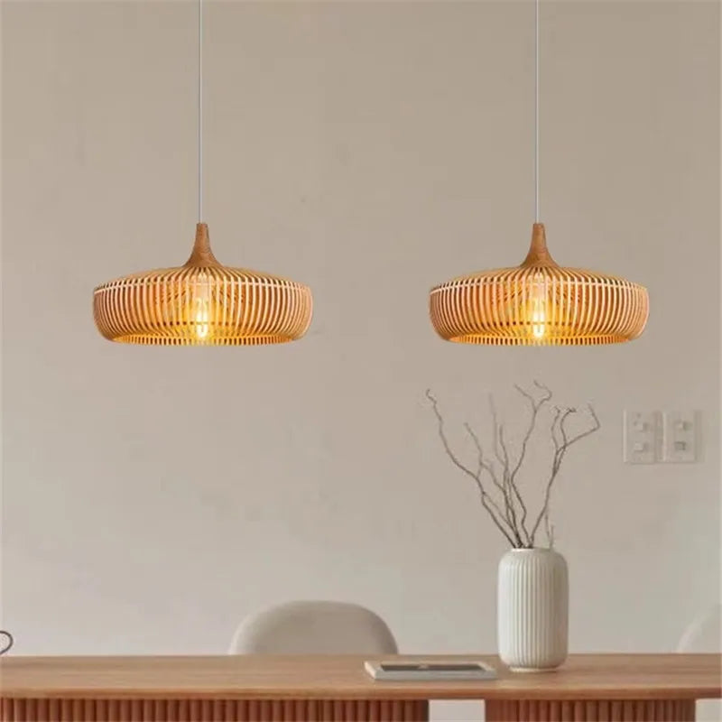 Lampada a Sospensione Clava Dine Log – Design Naturale e Atmosfera Accogliente
