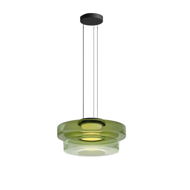 Lampadario Minimalista Italiano in Vetro - Design Moderno per Bar e Ristoranti