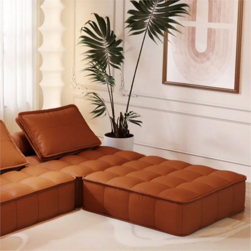 Divano Pigro in Pelle Tofu Block - Comfort e Stile per Ogni Casa