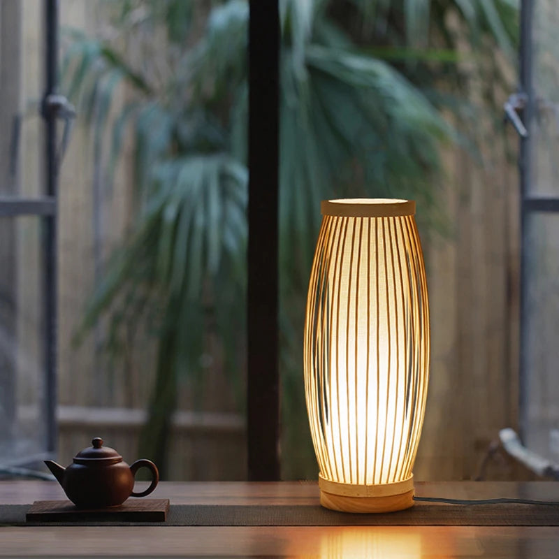 Lampada da Comodino Zen in Bambù - Eleganza e Serenità per Ogni Ambiente
