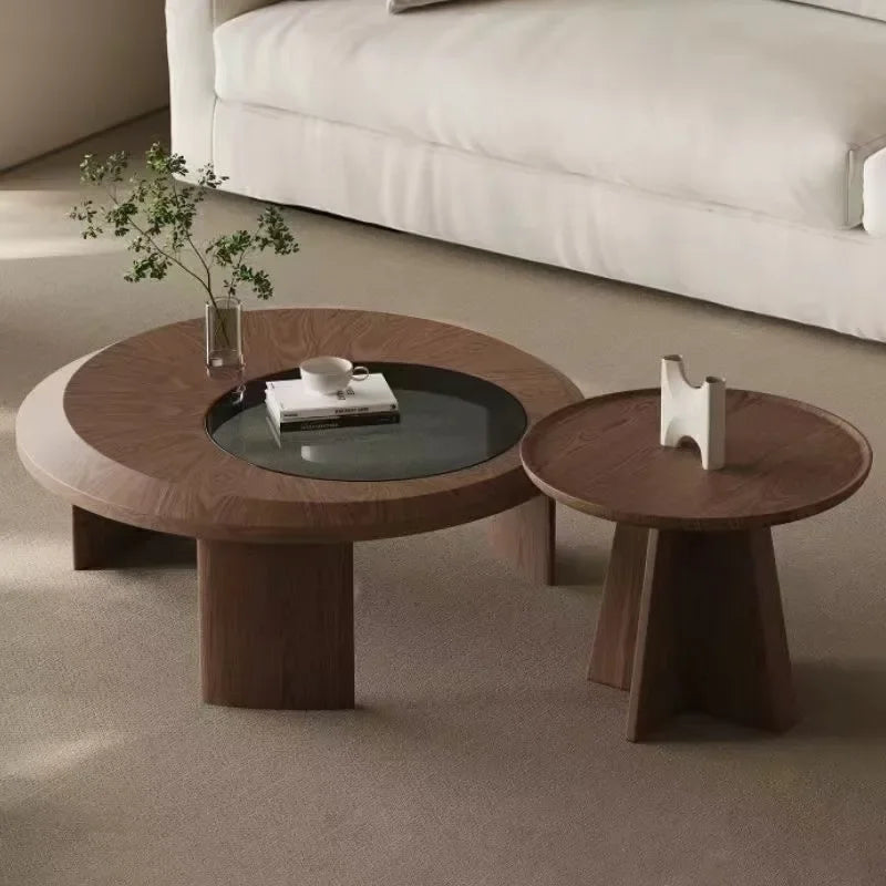 Tavolini da Caffè Moderni e Minimalisti in Noce e Vetro - Eleganza e Funzionalità per Ogni Ambiente