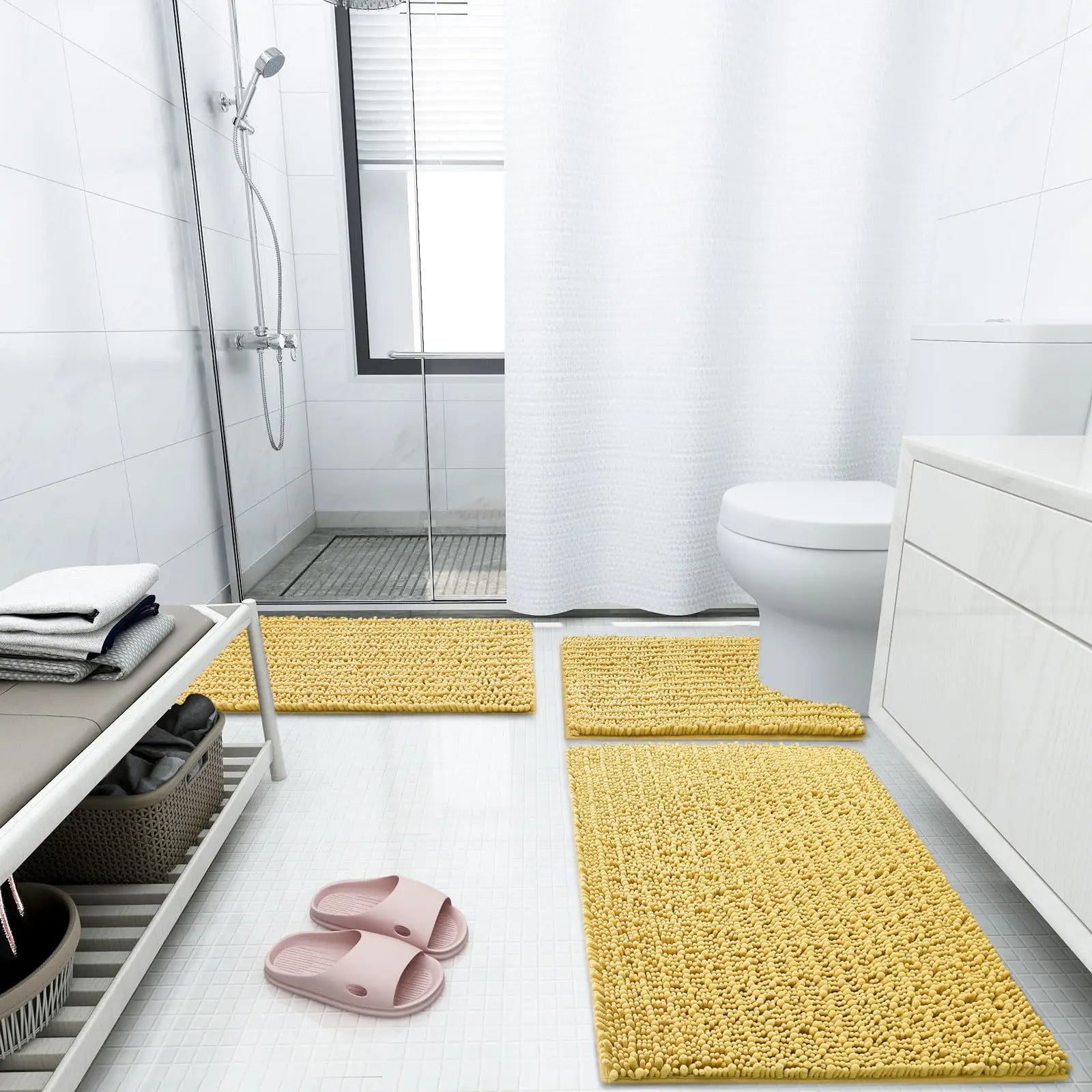 Tappetino da Bagno in Ciniglia di Lusso: Comfort e Eleganza per la Tua Doccia