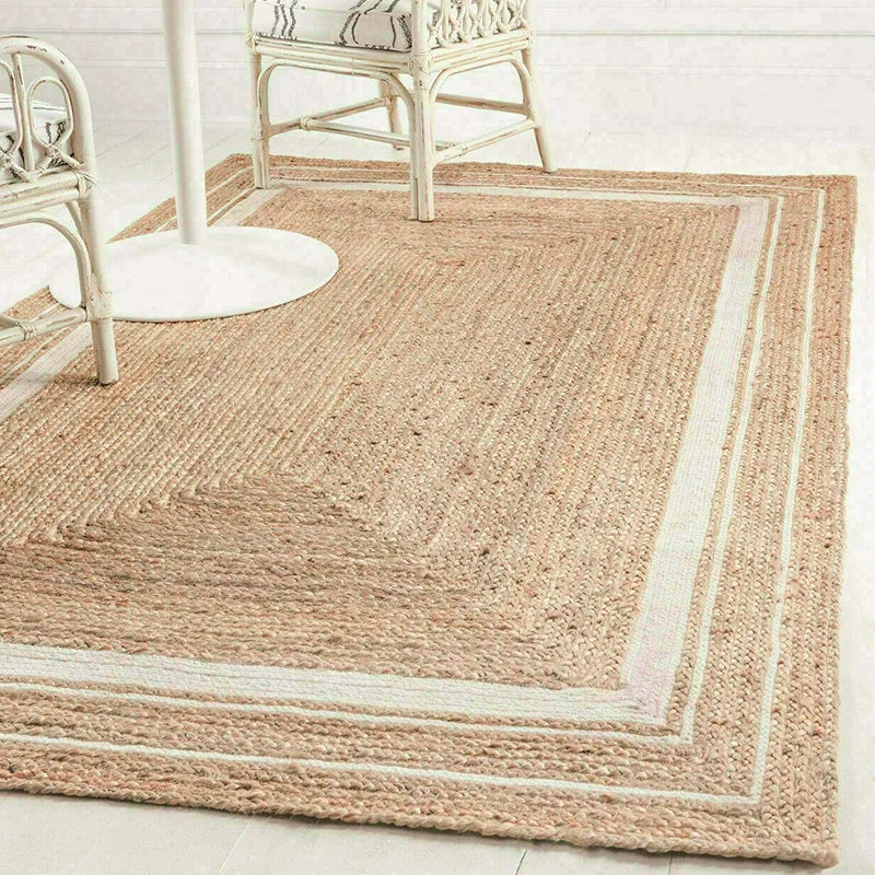 Tappeto in Juta Intrecciato a Mano - Eleganza Naturale per Ogni Stanza
