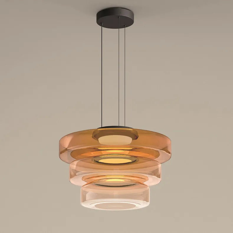 Lampadario Minimalista Italiano in Vetro - Design Moderno per Bar e Ristoranti