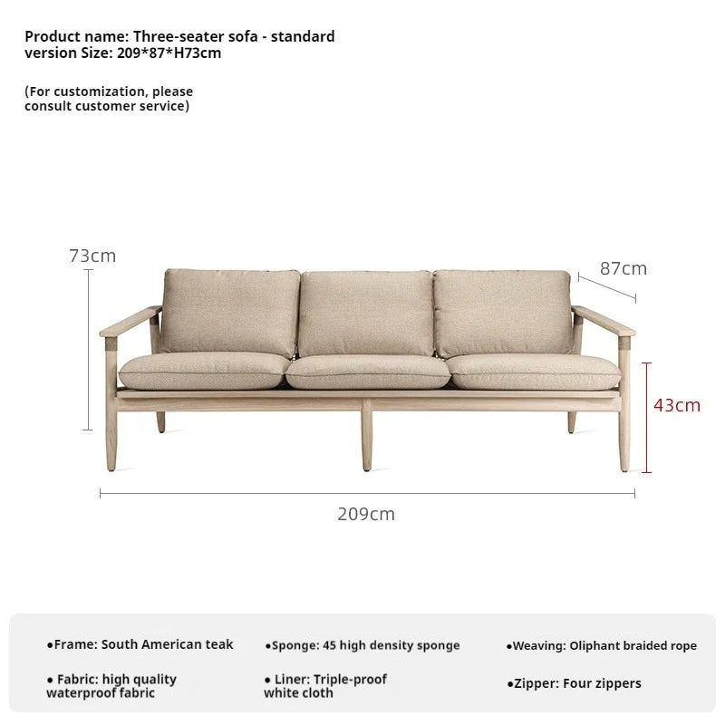 Divano da Esterno in Teak e Vite - Eleganza e Comfort per Ogni Ambiente