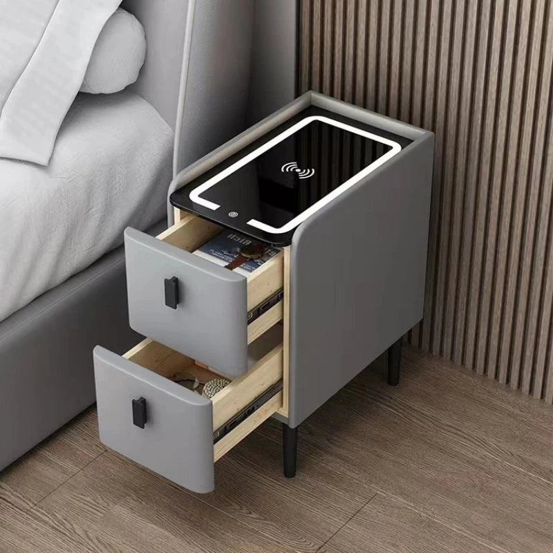 Comodino Intelligente Nordico - Eleganza e Funzionalità per la Tua Camera da Letto