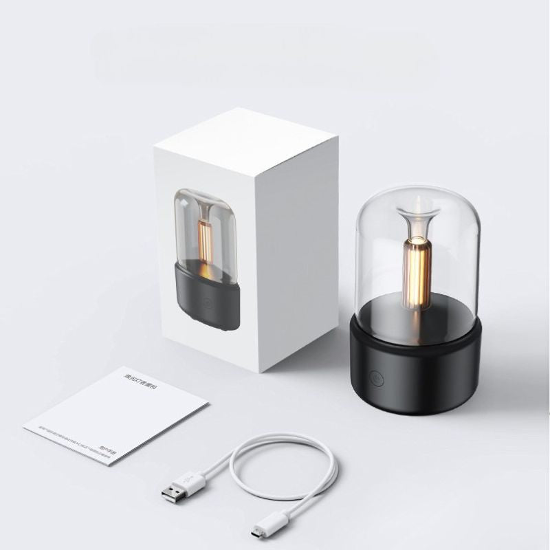 Luce Creativa e Benessere: Diffusore d'Aroma a Luce di Candela USB con Umidificatore Integrato