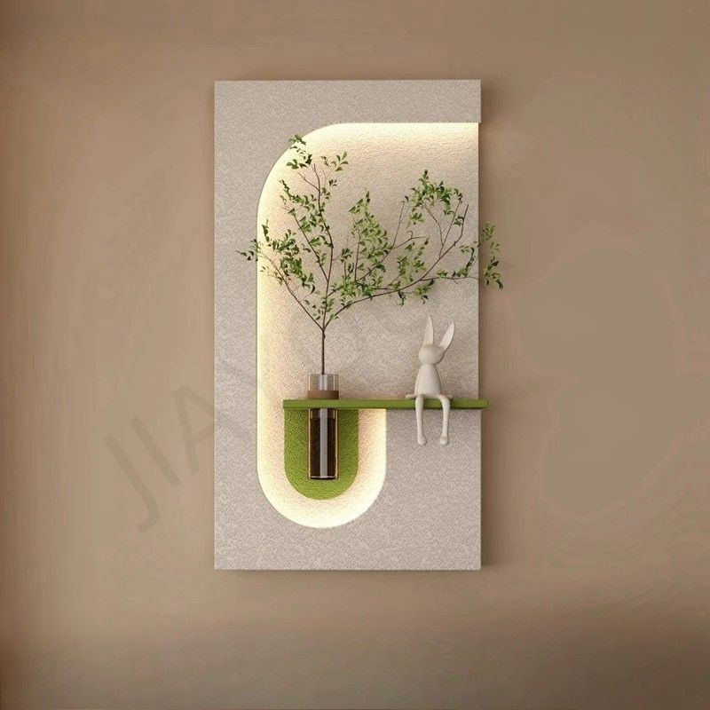 Lampada da Parete a LED con Pianta Verde: Illuminazione Moderna e Design Naturale per la Tua Casa