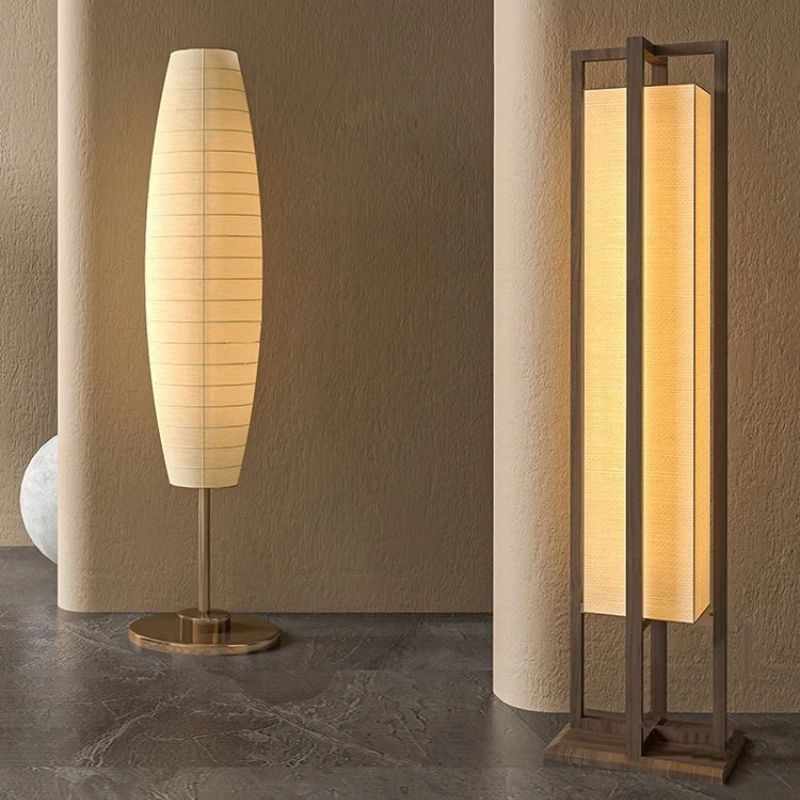 Lampada da Terra Zen in Legno Massello - Eleganza e Serenità per Ogni Ambiente