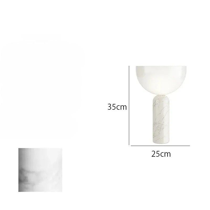 Lampada da Tavolo in Marmo con Touch LED: Design Minimalista e Funzionalità