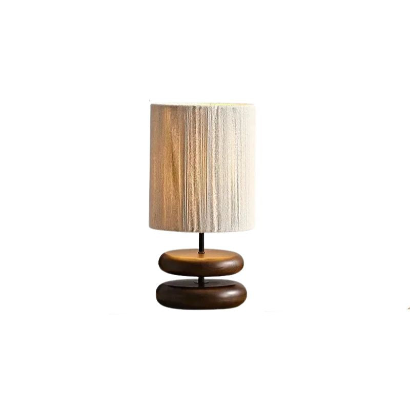 Lampada da Comodino in Stile Giapponese - Design in Legno di Noce per un'Atmosfera Calda e Accogliente