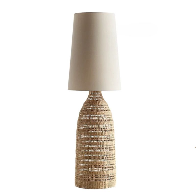 Lampada da Terra Retro Giapponese in Tessuto di Fascia Alta - Atmosfera Elegante per il Tuo Soggiorno