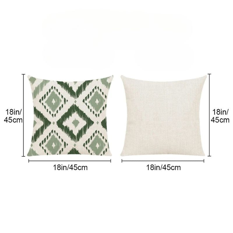 Federa Verde Bohemien - Eleganza Geometrica per la Tua Casa
