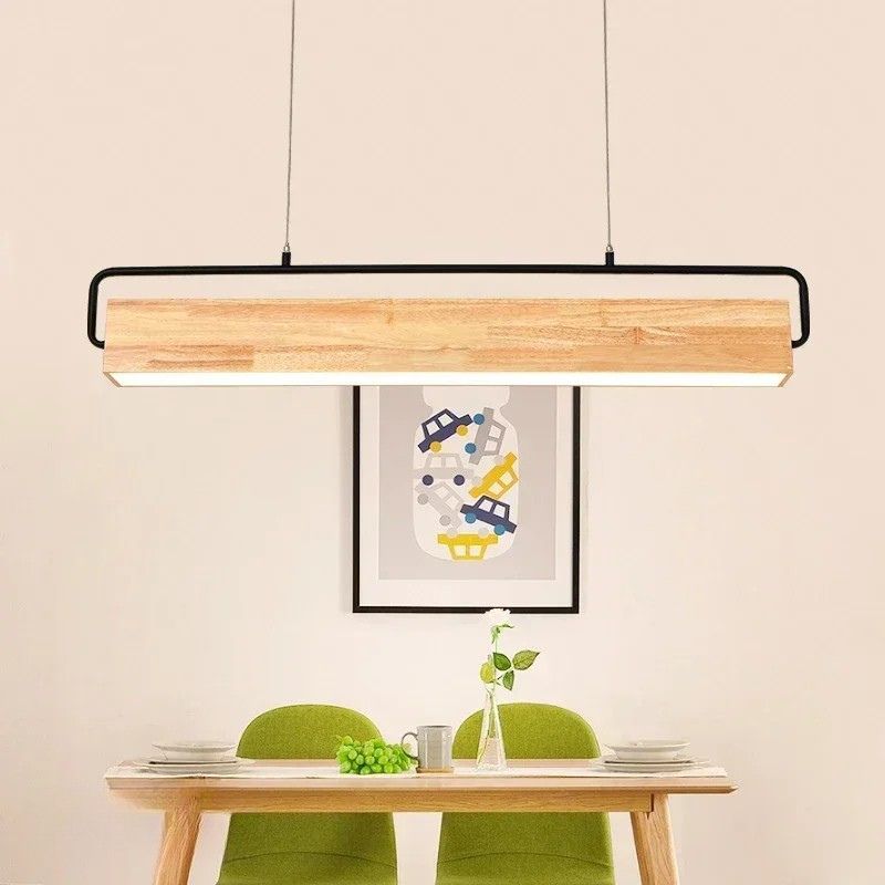 Lampada a Sospensione Nordica Moderna in Legno - Design Creativo per Sala da Pranzo e Bar