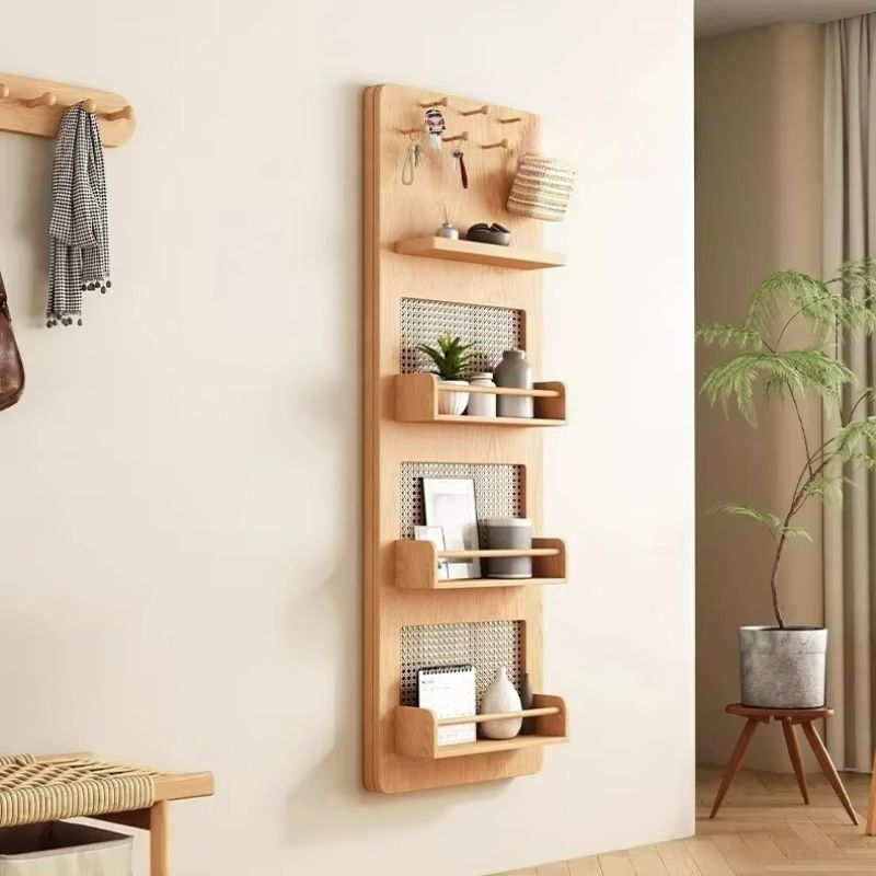 Specchio Multifunzionale in Legno - Eleganza Giapponese e Funzionalità Nascosta