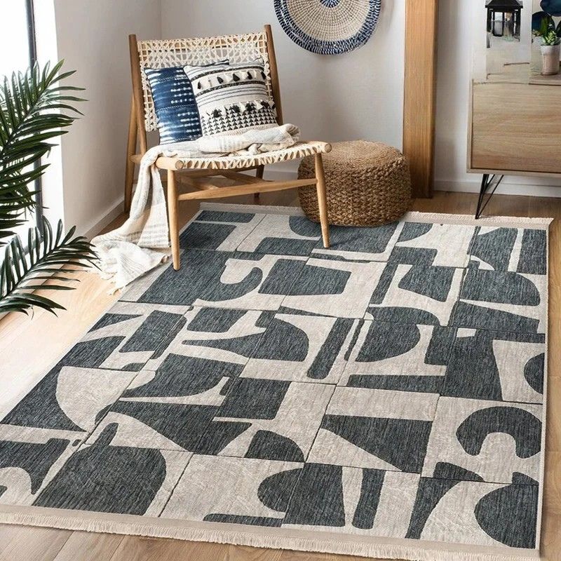 Tappeto Geometrico di Lusso - Eleganza Moderna per Saloni e Camere