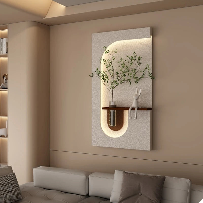 Lampada da Parete a LED con Pianta Verde: Illuminazione Moderna e Design Naturale per la Tua Casa