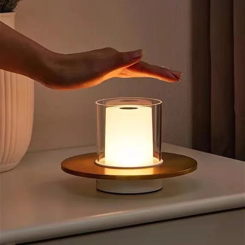 Lampada da Notte Dimmerabile con Sensore a Infrarossi - Atmosfera Romantica a Lume di Candela